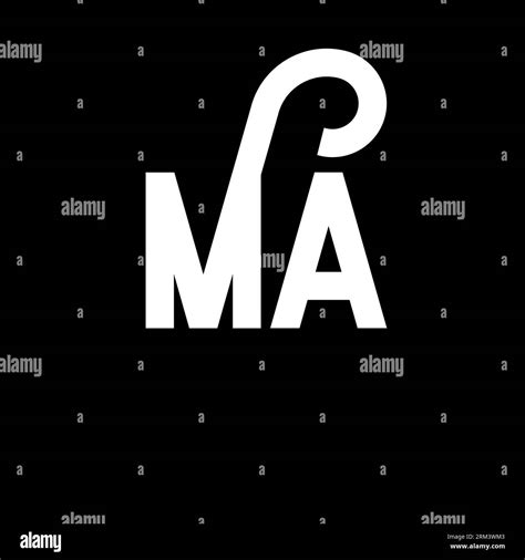 Ma Letter Logo Design Initial Letters Ma Logo Icon Abstract Letter Ma