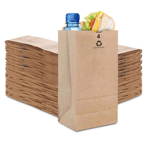 Buy Stock Your Home 4 Lb Kraft Brown Paper Lunch Bags 250 Count