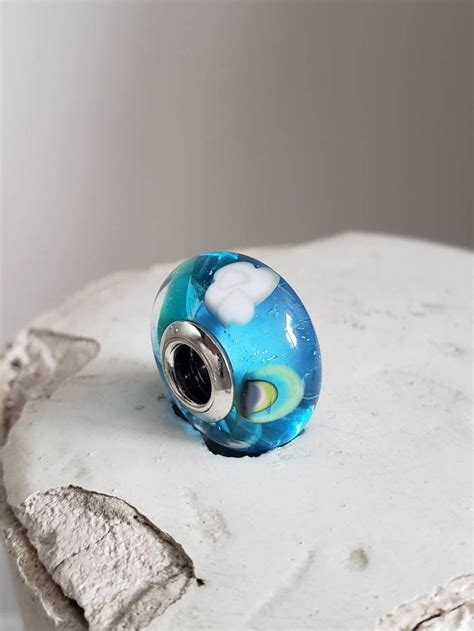 Authentic Pandora Iridescent Rainbow Murano Charm Sterling Etsy