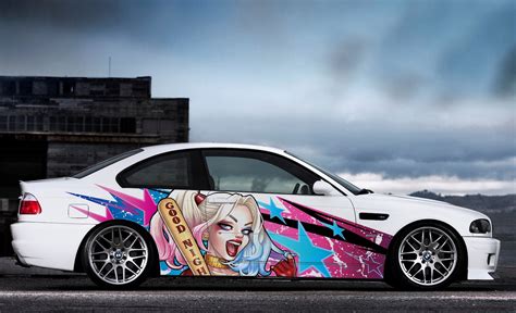 Harley Quinn Car Side Wrap Color Vinyl Sticker Custom Graphics Etsy