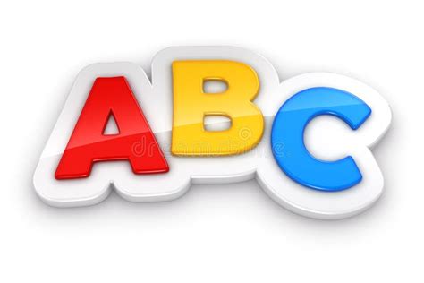 Letras Coloridas ABC No Fundo Branco Ilustração Stock Ilustração de