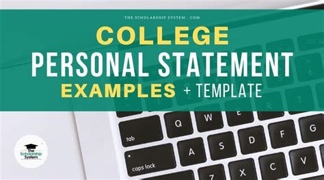 College Personal Statement Examples + Template - The Scholarship System