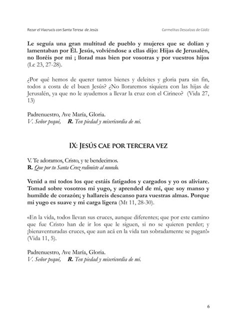 Rezar El V Acrucis Con Santa Teresa De Jes S Pdf