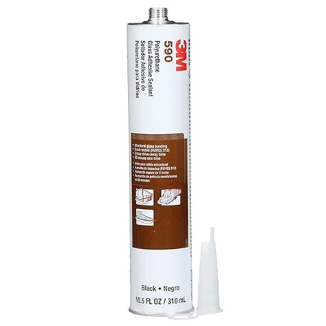 3M 590 Oem Polyurethane Glass Adhesive Sealant, Black 310mL Cartridge ...