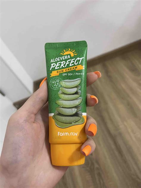 Купить солнцезащитный крем с алое вера Farmstay Aloe Vera Perfect Sun Cream Spf 50pa 70 мл