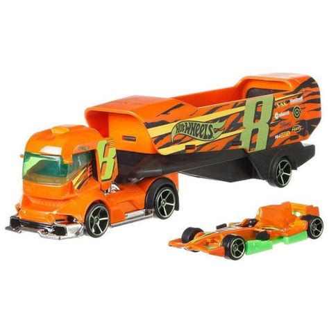 Hot Wheels Caminhão Transportador Big Rig Heat Mattel Caminhões Motos e Ônibus de