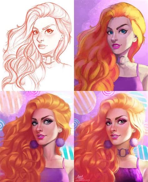 How To Paint These 21 Digital Portraits Step By Step Digital