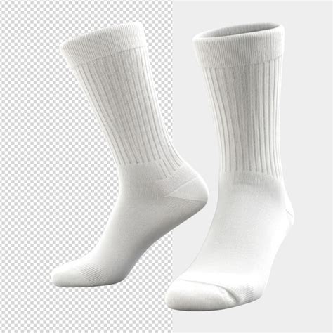 Premium Psd Double White Sock On A Transparent Background