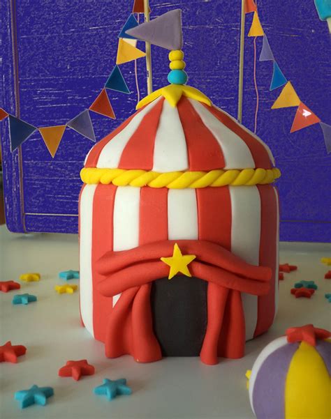 Fondant Circus Carnival Tent Cake Topper Circus Carnival Etsy