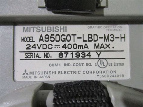 Mitsubishi Graphic Operation Terminal A Got Lbd M H Dbdr B