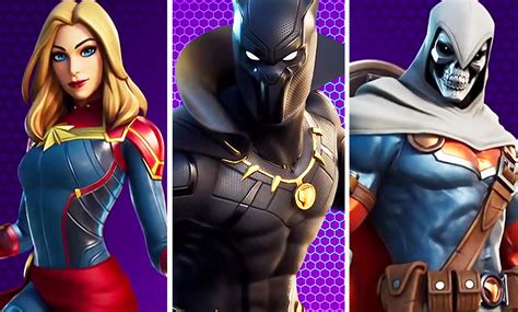 Fortnite Black Panther Captain Marvel Et Taskmaster Toutes Les