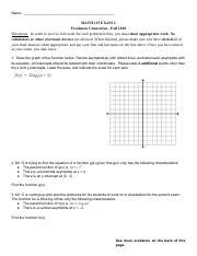 Math 115 Exam 2 Practice Problems - Freshman Connection | Course Hero 