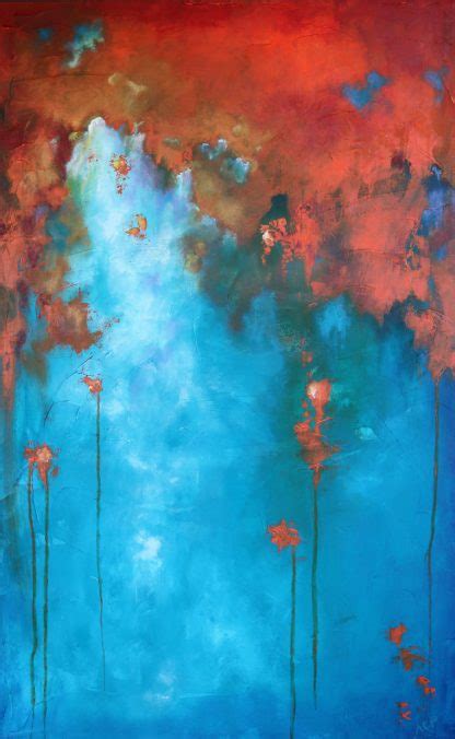 Raining Fire-original, modern, abstract art (SOLD) - Art by Amy Provonchee