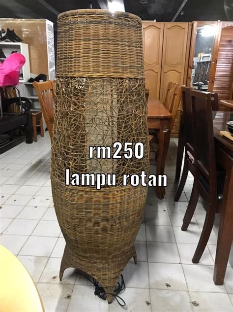 Lampu rotan, Furniture & Home Living, Lighting & Fans, Lighting on ...