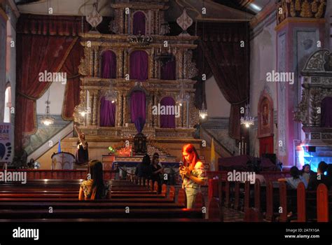 Interior of Baclayon Church, Bohol, Philippines Stock Photo - Alamy