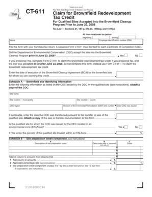 Fillable Online Tax Ny Form Ct Claim For Brownfield