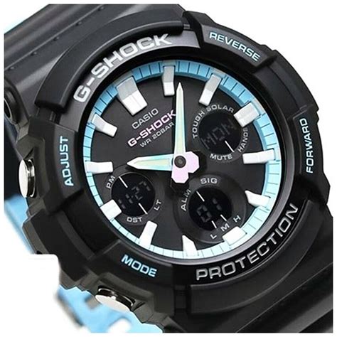 Casio G Shock Analog Digital Resin Strap Black Dial Solar GAS 100PC 1A