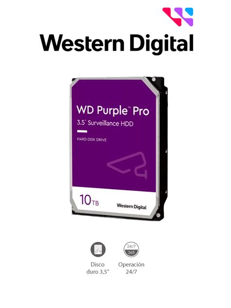 Wd Purp Disco Duro De Tb Purple Pro Especial Para Ia