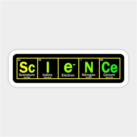 Green Science Periodic Spelling Sticker