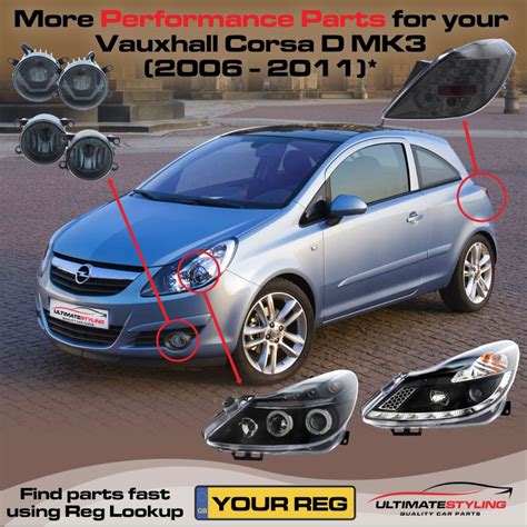 Vauxhall Corsa Custom Performance Headlights Angel Eyes Halogen