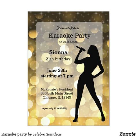 Karaoke Party Invitation Karaoke Party Karaoke Party Invitations