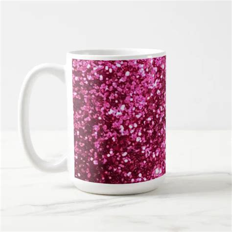 Hot Pink Sparkle Glitter Coffee Mug Zazzle