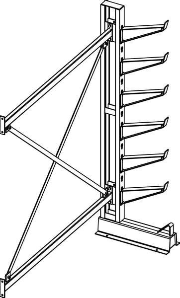 Jarke Add On Cantilever Rack Unit 7 Ft H 1 Side Cr 6a Zoro