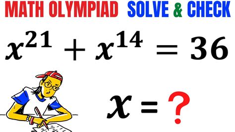 Solve And Check X X For Real Solutions Olympiad