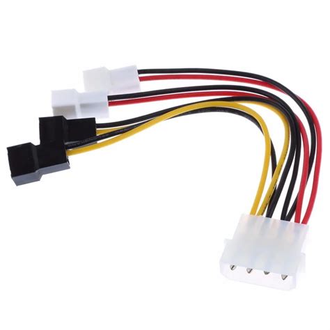 4 Pin Molex To 3 Pin Fan Power Cable Adapter Connector 12v 2 5v 2 Computer Cooling Fan Cables