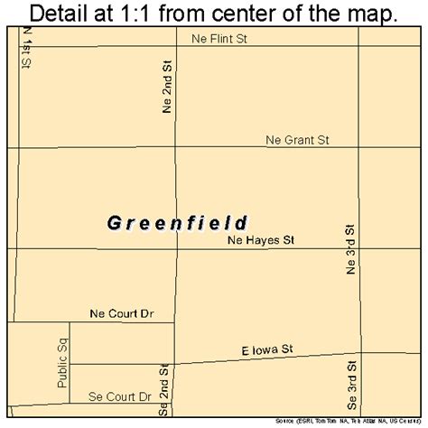 Greenfield Iowa Street Map 1932790