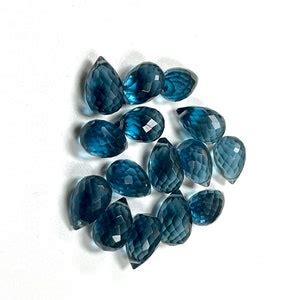 Pieces Apatite Quartz Gemstone Micro Faceted Teardrop Briolette