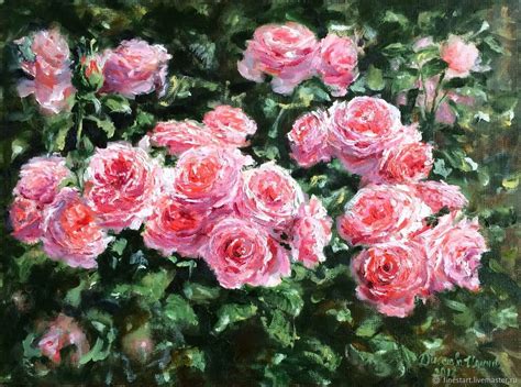 Oil painting Sun in the rose garden impressionism в интернет-магазине ...