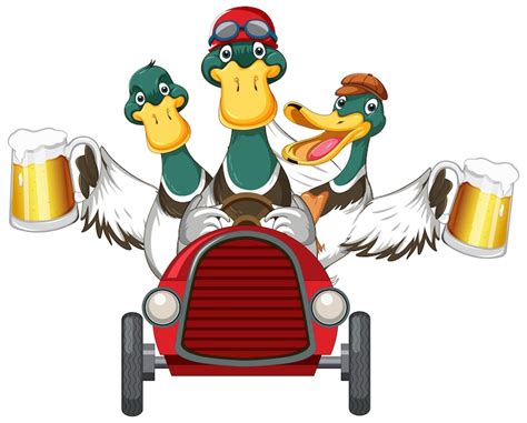 Free Vector | Cartoon funny three ducks