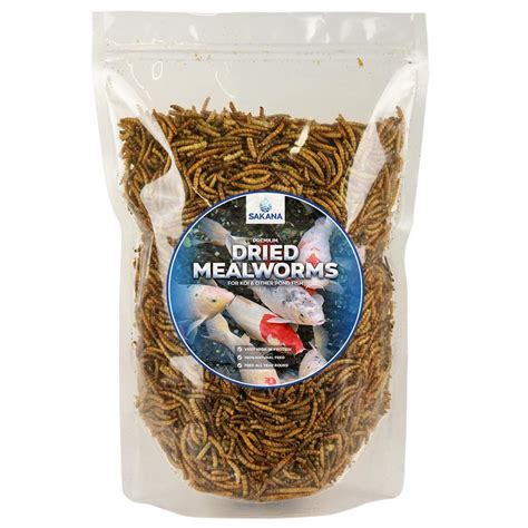 Buy Sakana Dried Mealworms | Premium Quality Aquatic Pond Fish Food | High Protein & Energy ...