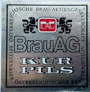 Drink Label BrauAG Kur Pils Brau Union Österreich AG AustriaCol AT