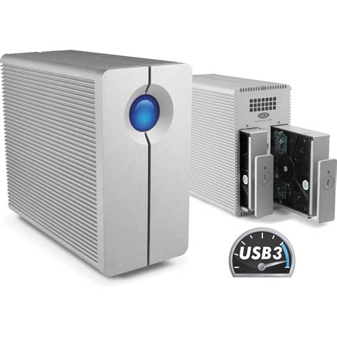 LaCie 8TB 2Big Quadra USB 3 0 2 Bay RAID 9000317 B H Photo Video