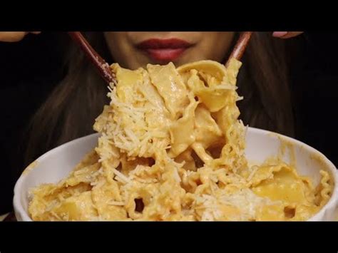 Asmr Creamy Parmigano Mafaldine Pasta Mukbang No Talking Crema Asmr