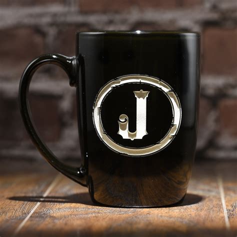 Custom Engraved Monogrammed Coffee Mug With Initial