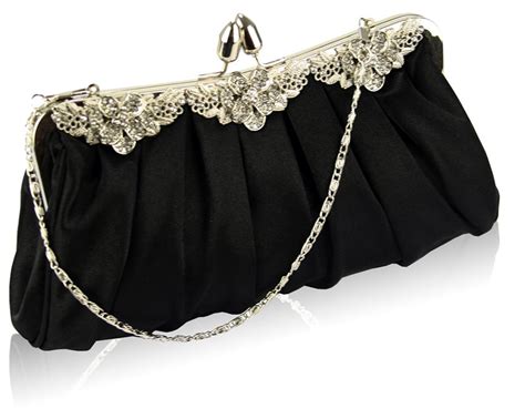 Wholesale Black Sparkly Crystal Evening Clutch