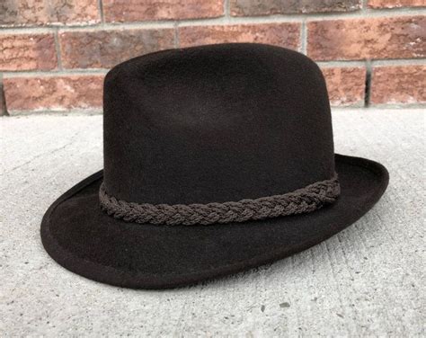 Dark Brown Fur Felt Fedora, Robert Hall, Made in USA, size 7 (56) # ...