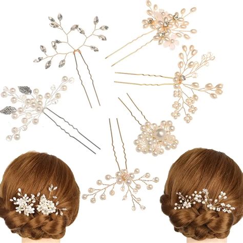 1pc Gold Prom Bride Bridesmaid Hair Accessories Pearl Hair Pin Clip