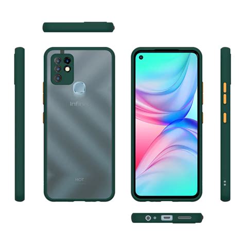 TPU Bumper With Translucent PC Back Phone Case Covers For Infinix Hot Series Gadgetize KE