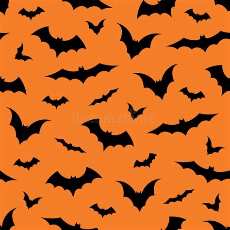 Seamless Pattern With Bats Stock Vector Illustration Of Backdrop