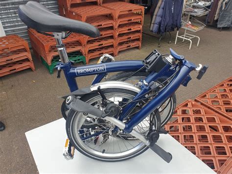 Brompton S L Tempest Blue Folding Bike Shipping Worldwide Folding