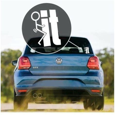 Fuck It Stick Man Car Window Decal Sticker NiceDecal