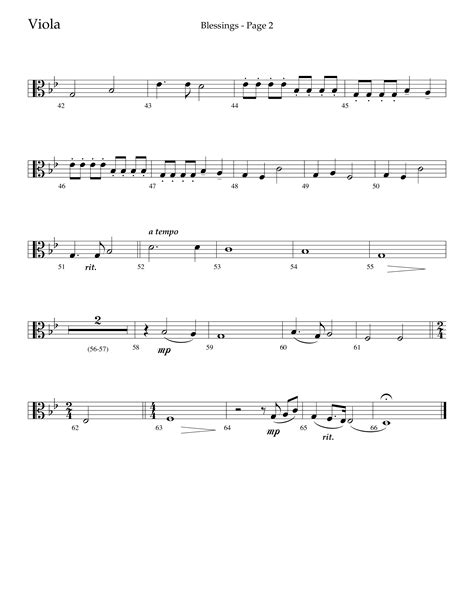 Blessings Choral Anthem SATB Viola Sheet Music PDF Lifeway Choral