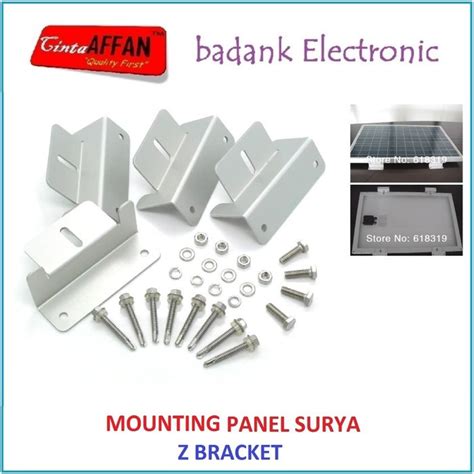 Jual Sun Set Aluminum Z Mounting Roof Bracket Set Solar Cell Panel