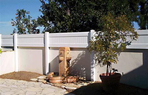 Vinyl Block Wall Extentions Vinyl Solid Fencing California Los