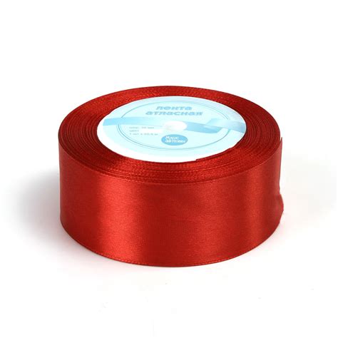 Купить Лента атласная 38мм цв. 3095 красный Magic4Hobby уп. 22,5м (±1м ...