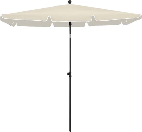 Prolenta Premium Parasol Met Paal X Cm Zandkleurig Parasol